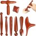 Triggerpoint Massage set van hout met 8 stuks - Compacte massage stokken voor voeten, nek, schouders en rug