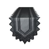 DII Tafelloper, zwart kant, voor tafelblad, collectie gotische halloweendecoraties, tafelloper, 36 x 183 cm, zwart