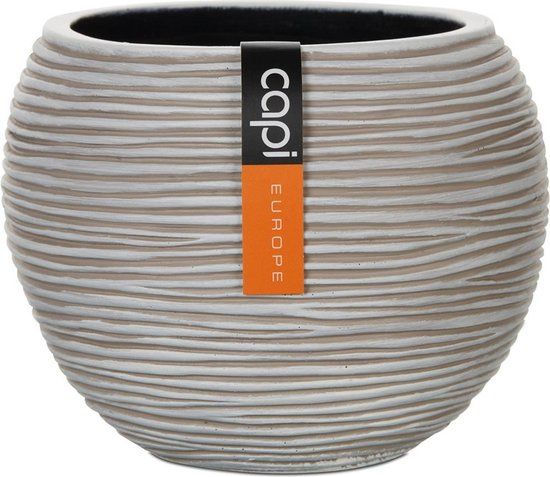 Capi Europe Groove Bloempot - Ø 29 cm - Ivoor