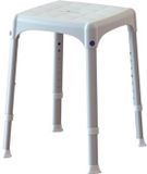 Adhome Douchetaboeret kunststof/aluminium hoogte 39 - 54 cm, zitting 30,5 x 30,5 cm