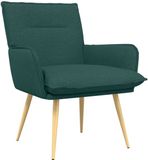 vidaXL Fauteuil Donkergroen Stof