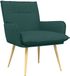 vidaXL Fauteuil Donkergroen Stof