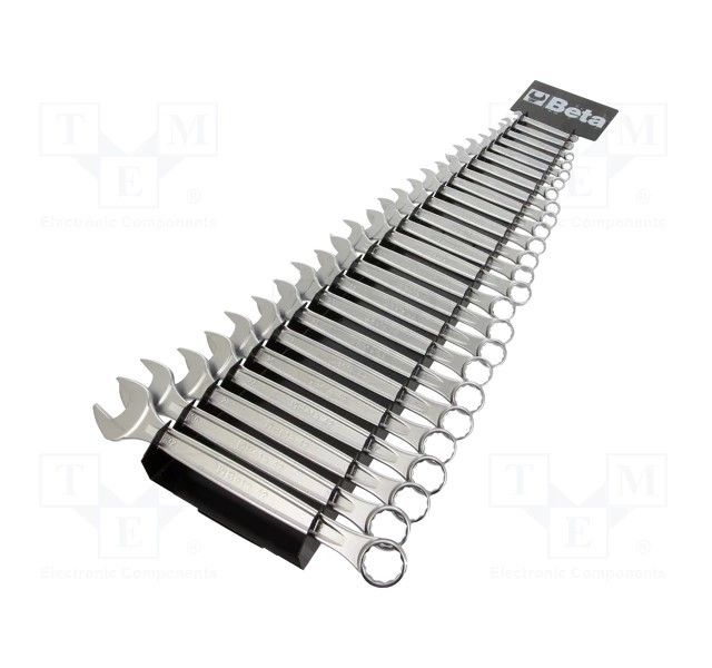 Beta 42NEW/SP25 15-delig set ringsteeksleutels met metalen standaard