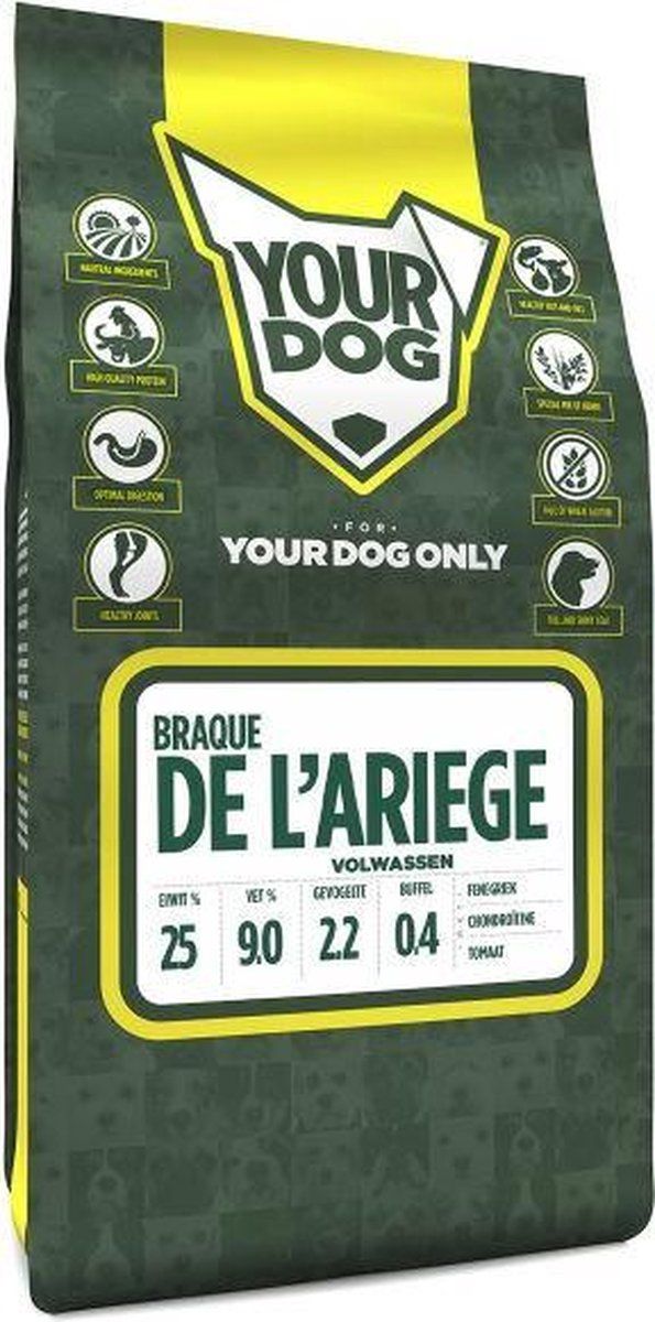 Yourdog Volwassen 3 kg braque de l'ariege hondenvoer