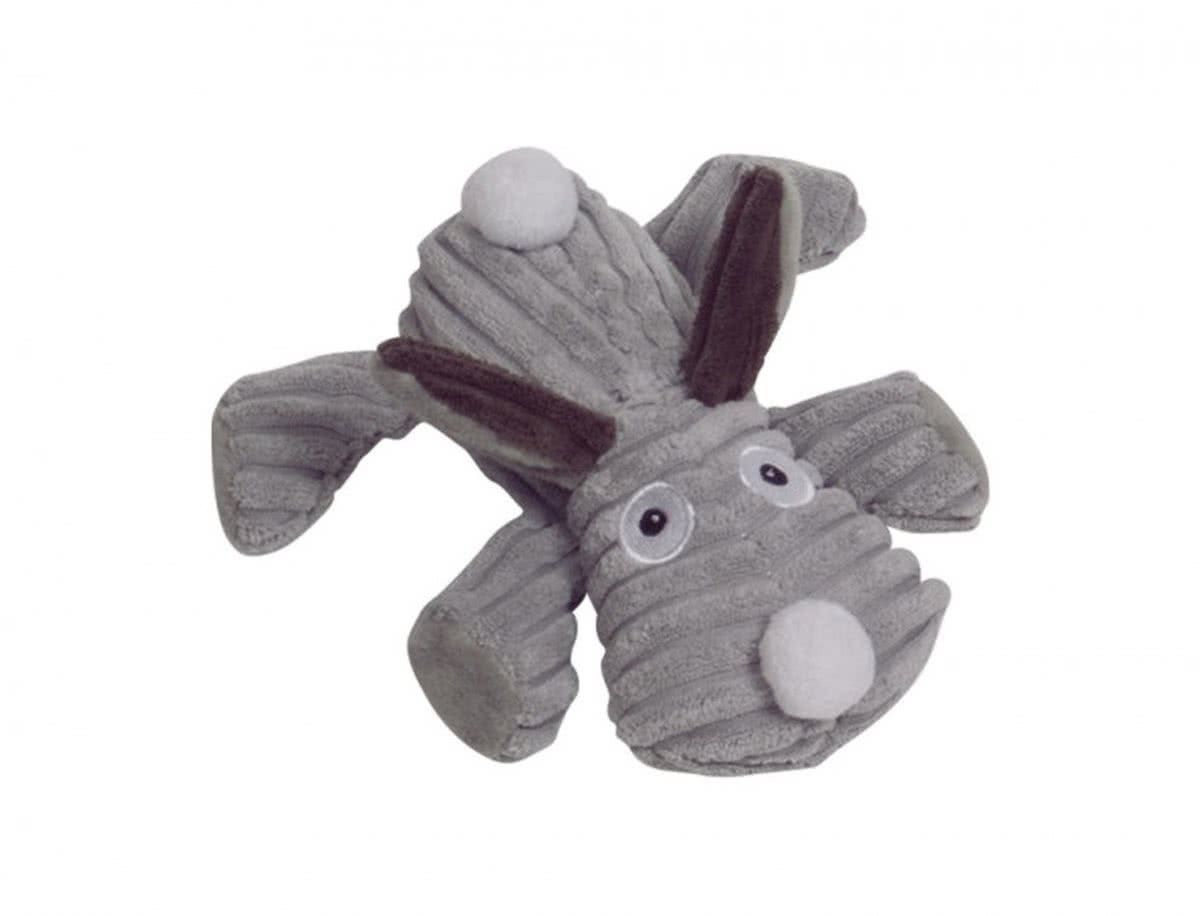 Nobby Pluche Hond Met Piep - Bruin - 18 cm