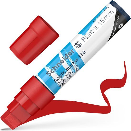 Schneider Schrijfwaren Schneider Paint-It 330 acrylmarker - 15mm schrijfbreedte - Rood
