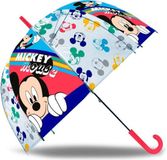 Disney Mickey Mouse kinderparaplu - blauw/roze - 61 cm