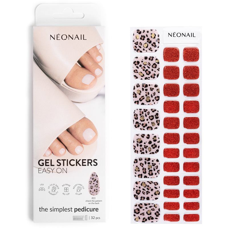 NEONAIL UV Gel Stickers Easy On P01 Red