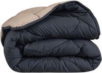 Polydaun Lazydaun dekbed - synthetisch - 1-persoons - 140x210 cm - grijs/zand