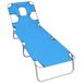 VidaXL Lounge Gecapitonneerde zitting Staal, Polyester Blauw, Turkoois