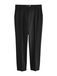 Next - Dames - Modieuze smalle petite broek met zandlopermodel en wol - Petite - Zwart