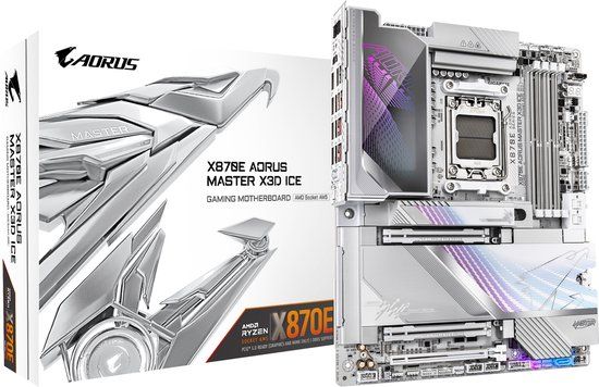GIGABYTE X870E AORUS MASTER X3D ICE AMD X870E Socket AM5 ATX