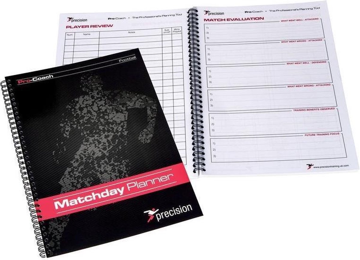 Precision Notitieblok Match Day Voetbal A4 Papier Zwart