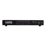 HDMI Premium HDMI Splitter 1.4 4Kx2K, 1x8 8 HDMI Ports 1080P HDCP 1.3, 3D 4K Blue-Ray