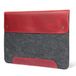 MegaGear MacBook case gemaakt van echt leer en fleece 13,3 inch - rood