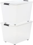IRIS Topbox Opbergbox - 60L - Kunststof - Set van 2