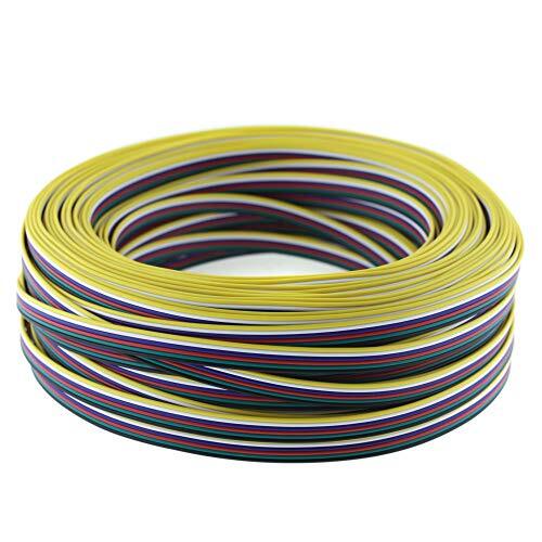 Seki Platte bandkabel 6-polig voor RGBW + CCT LED-strips/band; verlenging LED RGBW CCT strips; 50 meter