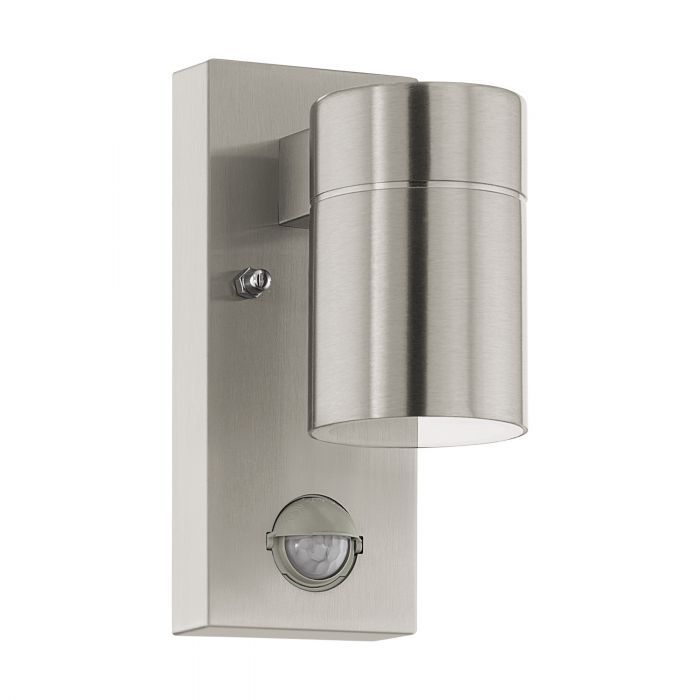 EGLO Riga 5 - Buiten Wandlamp - Grijs - GU10 - 8W - 250 Lumen - IP44 - Met Sensor