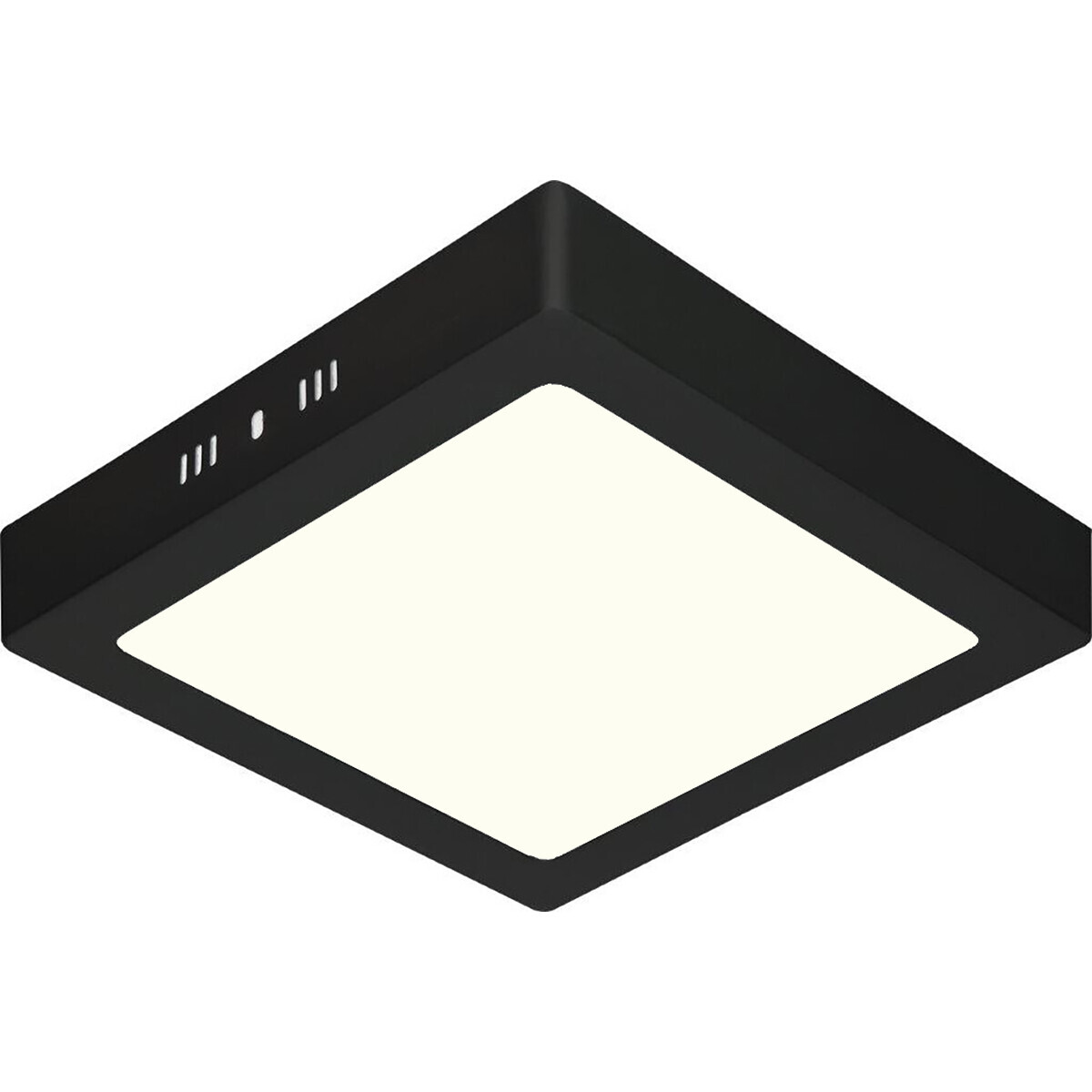 BES LED LED Downlight - 18W - Natuurlijk Wit 4200K - Mat Zwart - Opbouw - Vierkant - Aluminium - 225mm