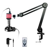 Caméra microscope numérique, 13MP, 1080P, HDMI/VGA, zoom 150x, éclairage annulaire LED