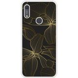 Y6S Golden flowers bedrukt siliconen hoesje