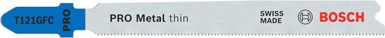 Bosch Accessoires Bosch PRO METAL THIN T121GFC Decoupeerzaagblad 92mm 5 stuks