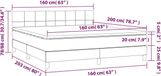 vidaXL Boxspringbed met matras, donkergrijs, 160x200 cm, fluweel