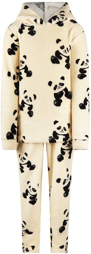 Charlie Choe Fleece Huispak Meisjes Panda Off White 104