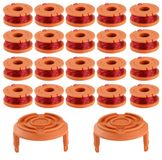 Worx set de pièces de rechange pour tondeuse à gazon fil de coupe fil de coupe - Ø 1,65 mm - 3 m - 20 pièces - Pour tondeuse à gazon Worx 20V