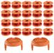 Worx set de pièces de rechange pour tondeuse à gazon fil de coupe fil de coupe - Ø 1,65 mm - 3 m - 20 pièces - Pour tondeuse à gazon Worx 20V