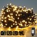 Guirlande lumineuse LED, 15 mètres, 250 LED, 9 modes, blanc chaud à jaune, dimmable, IP44