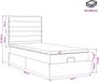 vidaXL Ottoman bed met matras en hoofdeinde, taupe, 90 x 190 cm, stof