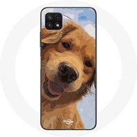 Maniacase Hoesje voor Samsung Galaxy A22 5G Golden retriever Hondenras