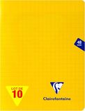 Clairefontaine 343751Cpack Mimesys Pak met 10 Geniete Schriften Geel - 17x22 cm - 48 Pagina's Grote Ruit - Wit Papier 90 g - Polypro Omslag Opaak