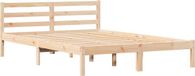 vidaXL Bedframe - Massief Vurenhout - Naturel - 225,5 x 165,5 x 69,5 cm