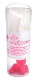 Scrapcooking 5020 Set 1 spuitzak en 4 spuitmonden, roestvrij staal, roze, 20 x 6,5 x 6,5 cm