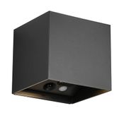 REALITY GENIE - Wandlamp - Zwart mat - incl. 2x SMD 1 W - Bewegingssensor - USB-aansluiting - Verlichting omhoog en omlaag - Wandmontage - Oplaadbaar - RL NOW - Buitenverlichting - IP44