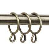 Rod Desyne 10 Count Gordijn Ringen, 1-3/8-inch, antiek messing