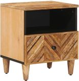 vidaXL Nachtkastje Bruin 50 x 33 x 60 cm Massief Mango Hout