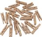 Merkloos Rayher Hobby Mini Was knijpers - 4.5 cm - 48 stuks - Hout - Bruin
