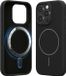 kwmobile Coque pour Apple iPhone 15 Pro avec bords en silicone et dos magnétique compatible MagSafe, noir