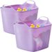 Excellent Houseware Flexibele Kuip / Emmer - 2x - Lila - 25 L - Kunststof