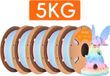 PLA filament d'imprimante 3D - Arc-en-ciel mat - Bobine de 5 kg - 1,75 mm - Tolérance ±0,03 mm - Convient aux imprimantes 3D FDM - Macaron, multicolore