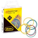 Idena 334033 - Rubberen ringen, 80 stuks, 40 mm diameter, geassorteerde kleuren