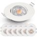 Emos Select Spots Blanc Dimmable 12 pièces – Profondeur d'encastrement ultra-faible – 480 Lumen – 2700K Blanc Chaud – 4.9W – Inclinable 50°