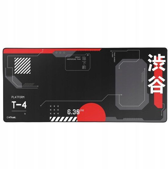 Trust GXT 759 XXL Gaming Muismat - 90x40cm - Gestikte randen & antislip - Japan - Rood/Zwart