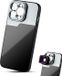 MOJOGEAR 17mm lens case voor iPhone 13 Pro – Schroefdraad voor macrolens, telelens, anamorphic lens of DOF-adapter – Stevig hoesje – Zwart/Grijs