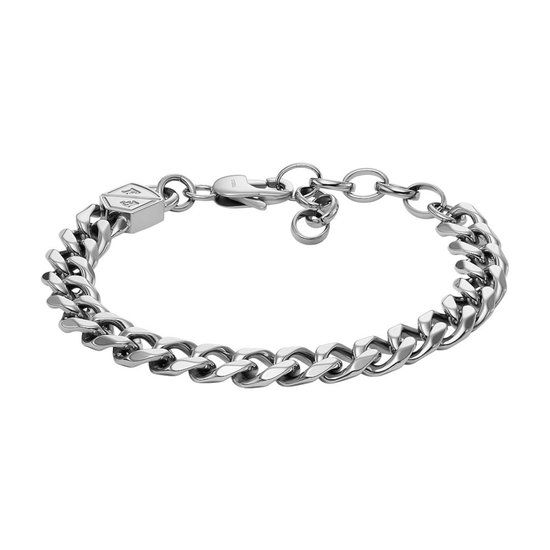 Fossil JF04615040 Heren Ketting - Zilverkleurig - Staal - 16.50 cm