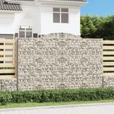 Maison Exclusive Gabions à arc surélevé, lot de 3, 300 x 30 x 200/220 cm, fer galvanisé