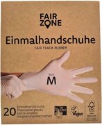 Fairzone - Latex Wegwerphandschoenen - Wegwerphandschoenen - Natuurrubber - Maat M - 20 stuks